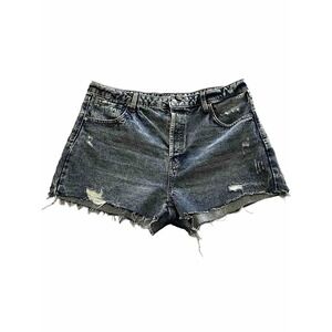WILD FABLE WOMENS JEAN SHORTS‎ SIZE 18 HIGHEST RISE CUTOFF SHORTS DISTRESSED RAW